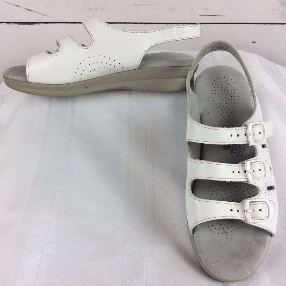 SAS Womens Sandals Size 6 M Leather Ankle Buckle